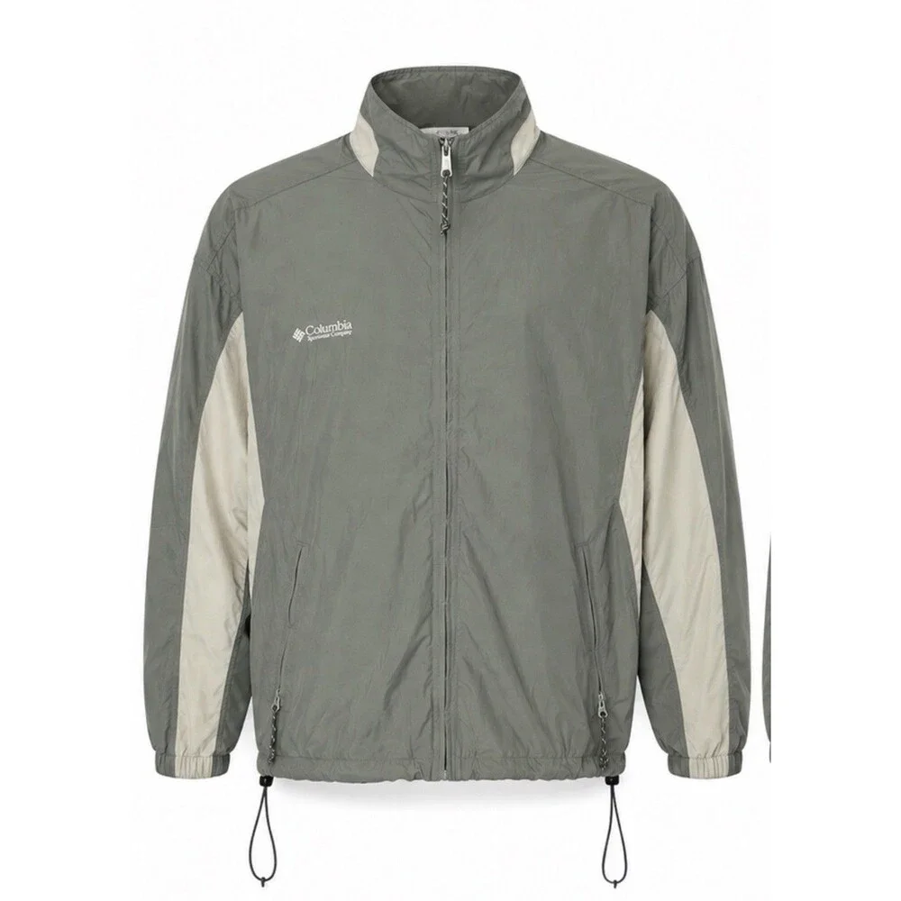 Columbia Omni-Wind Hooded Windbreaker Jacket XL Lightweight Full Zip Green
